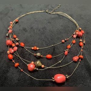 Avenue - Layered Wire Beaded Necklace